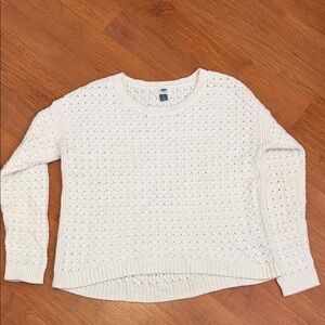Old Navy Women's Cream Crew Neck Sweater